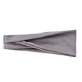 Elastic wide gray sports headband for yoga and running with high-stretch knit fabric - Light Gray