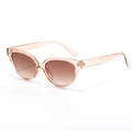 Occhiali da sole cat-eye champagne con lenti sfumate marroni da donna alla moda - Champagne
