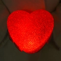 Handheld red heart-shaped light with a sparkling grainy texture for stage performances - 20cm / Red