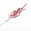 Artificial red berry stems for Christmas trees and DIY wreaths decoration - Mixed Red and Black Berries