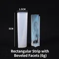 Stampo in silicone DIY per pendenti in resina rettangolari da 1,5 cm x 5 cm - Colonna rettangolare sfaccettata