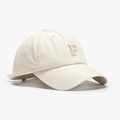 Beige baseball cap with 3D embroidered P letter in soft cotton twill fabric - Adjustable / Beige