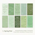 Set de papier de scrapbooking vintage série Spring Mail tons verts de 30 feuilles - Courrier de Printemps