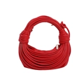 Unique red woven knot shoulder bag with 3D spiral texture and golden zipper - Red