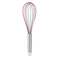 Colorful silicone whisk with durable stainless steel handle for baking and mixing - 12 Inch / Colorful