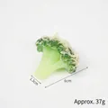 Realistisches PVC-Tempura-Brokkoli-Modell 6cm Miniatur-Gemüseanhänger-Zubehör - Panierter Brokkoli - Modell