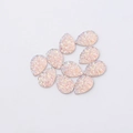 Macro shot of 10 pieces of pink teardrop-shaped glitter resin jewelry accessories - Light Pink (24)