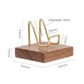 Walnut wood and gold brass display stand for minerals and crystals measuring 65x65mm - Black Walnut Flat Stool Large