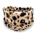 Bohemian style leopard print elastic wide headband made of premium breathable cotton fabric - 72-Classic Leopard