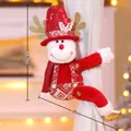 Weihnachts-Rentier-Vorhanghalter mit Pailletten und 28cm Plüschpuppen-Deko - Rotes Rentier