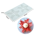 Light blue silicone snowflake mold for cake lace and fondant, dimensions 197x104x3mm - 2-Cavity Heart Tree Ring