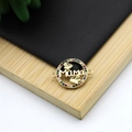 18K gold-plated Mama connector charm with butterflies and multicolor micro-inlaid stones - Mama Butterfly Ring Style
