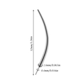 Curved 316L stainless steel piercing guide needle with 32mm length and 1.6mm thickness - Curved-Push-pin Style 1.6mm Thickness