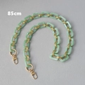 85cm replacement handbag chain featuring green resin links and gold metal buckles - 85cm / Green