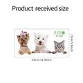 Niedliche PVC Wandtattoo mit Katzen und Hunden für Badezimmer Glas Hausdekoration - Drei Haustiere Gruppe-FX-F209 / 15*29CM
