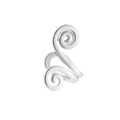 Minimalist multi-layer spiral silver ear cuff with polished metallic finish - Silver Spiral