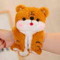 Cute orange plush tiger slap bracelet wrist toy for children with detailed embroidery - Tiger 23cm