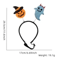 Halloween headband for pets with pumpkin and ghost details including size measurements - Pumpkin & Ghost Style