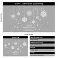 White snowflake window sticker for Christmas, size 40x60cm with electrostatic adsorption - White Snowflakes & Holiday Greetings (40*60cm)