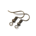 Coppia di monachelle per orecchini in bronzo antico con bobina e asola per gioielli DIY - 200 pezzi/confezione / Bronzo