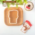 Snowman cookie cutter for Christmas baking, white plastic mold, size 6.8x9.5 cm - Snowman Cutter