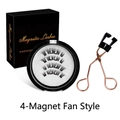 Magnetic eyelash kit with four-magnet lashes, rose gold applicator and black case - EHP07-4 4 Magnets Feather Fan Style With Black Applicator Set (EHP07-4)