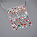 3D embossed Christmas nail stickers featuring white rabbits and festive holiday patterns - Christmas Story Relief (TS-3263)