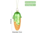 Glittery glass corn Christmas ornament featuring golden kernels and green husks 10.5cm - Corn B Ornament