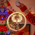 Hanging reindeer Christmas sucker lamp with warm white LED light and Merry Christmas text - Elk