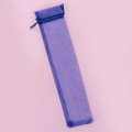 Purple drawstring organza gift bag for pens and fans with fine mesh texture - 6*26CM / Navy Blue