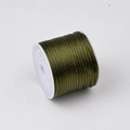 Cordino in seta coreana verde oliva da 1,5 mm per gioielli fai-da-te - Verde Militare Scuro