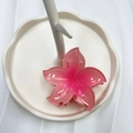 Pink gradient floral hair claw clip with glossy finish for women resort hair styling - Pink (Five-point Flower)