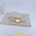 Gold-plated heart evil eye pendant with white mother-of-pearl and zircon insets - Heart Mother of Pearl Evil Eye