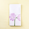 Floral Van Gogh style notebook with pink flower cover and purple elastic band closure - Mini Hibiscus