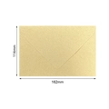 Linen texture golden pearl envelope 162x114mm with shimmer finish for invitations - Long Flap Style / Yellow