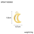 Detail view of a 1.0cm gold sun moon pendant with precise size and weight measurements - Gold Exquisite Mini Moon Pendant(XP04718D0K0)