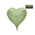 18-inch olive green heart-shaped foil balloon for helium flying and party decor - 18-inch Heart Olive Green