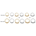 316L stainless steel nose rings with ball and cone studs in gold and silver finishes - Style 1 / 10mm / Silver