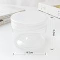 Durchsichtige Aufbewahrungsdose für Haarschmuck mit weißem Schraubverschluss 8,5x6,5 cm - Kleine Plastikdose (Durchmesser 8.5cm H 6.2cm)