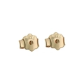 Pair of S925 sterling silver butterfly earring backs with golden finish on white background - Earring Backs / Gold