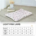 Size chart for Light Pink Lamb pet mat in six dimensions from 25x32cm up to 68x89cm - 32*25cm (Within 1.5kg) / Light Pink Lamb Mat