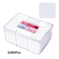 Toallitas para uñas blancas sin pelusa en pack de 1080 unidades y caja de almacenamiento - Blanco