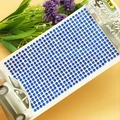 Close-up of blue 3mm acrylic crystal rhinestone stickers for DIY craft decoration - 4mm / Dark Blue