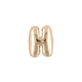 3D bubble style capital letter H pendant in polished KC gold finish for DIY jewelry - Letter H / Gold