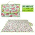 Waterproof 600D Oxford cloth picnic mat with green watermelon print and carrying handle - Watermelon