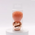 Brosse à ongles or rose avec poils pêche moelleux dans une boîte en plastique claire - Brosse À Pomme En Boîte Dm-pvc Avec Placage Or Rose