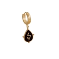Style de boucle d'oreille serpent (A2034) / 1 Pièce / Noir Doré