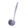 Purple wheat straw slotted spoon with long handle for soup and hot pot filtering - Nordic Blue