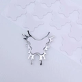 Y2K irregular liquid silver butterfly pendant charm with a metallic fluid drip design - K6223 Butterfly Fluid Shape Adhesive Sticker