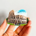3D resin Rome Colosseum fridge magnet travel souvenir held in hand for scale - (48) Colosseum Rome